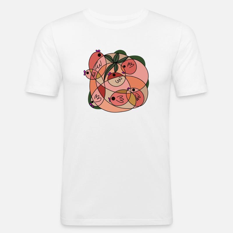 Fisch 4 - Männer Slim Fit T-Shirt - Weiß