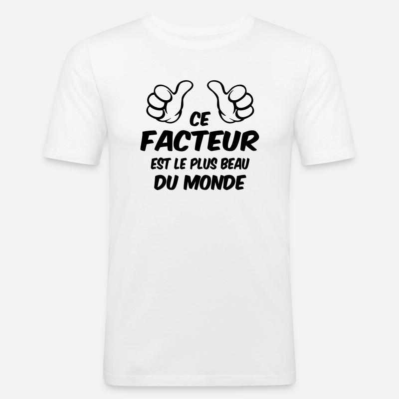 BEST FACTOR - Men's Slim Fit T-Shirt - white