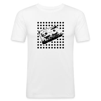 Kids from the 90s - spotted black beauty - Männer Slim Fit T-Shirt - Weiß - Vorne - Nik (191cm)