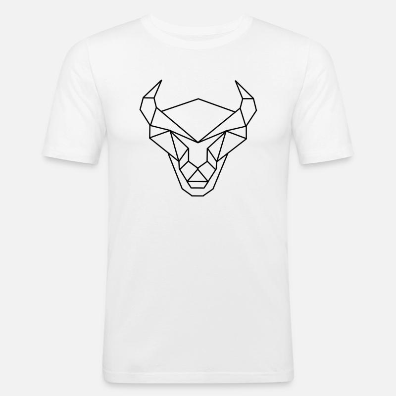 Bull - Men's Slim Fit T-Shirt - white