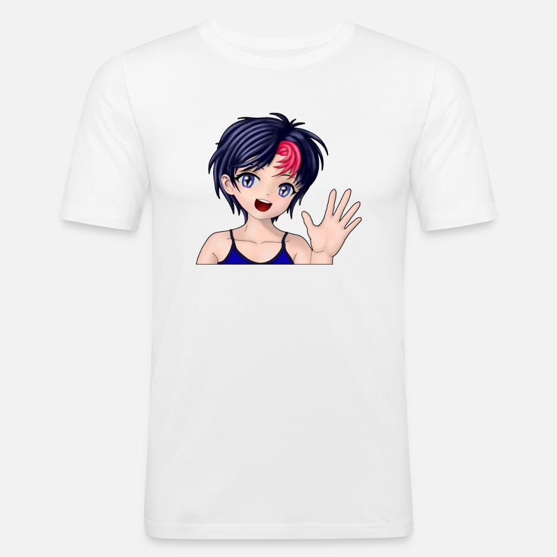 Hallo, wie geht es dir? - Männer Slim Fit T-Shirt - Weiß
