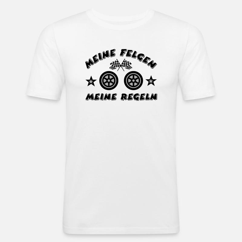 Auto - Männer Slim Fit T-Shirt - Weiß