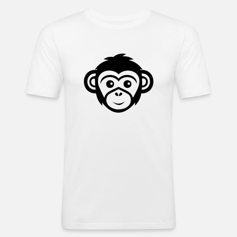 Monkey Monkey Monkey Face Jungle - Men's Slim Fit T-Shirt - white