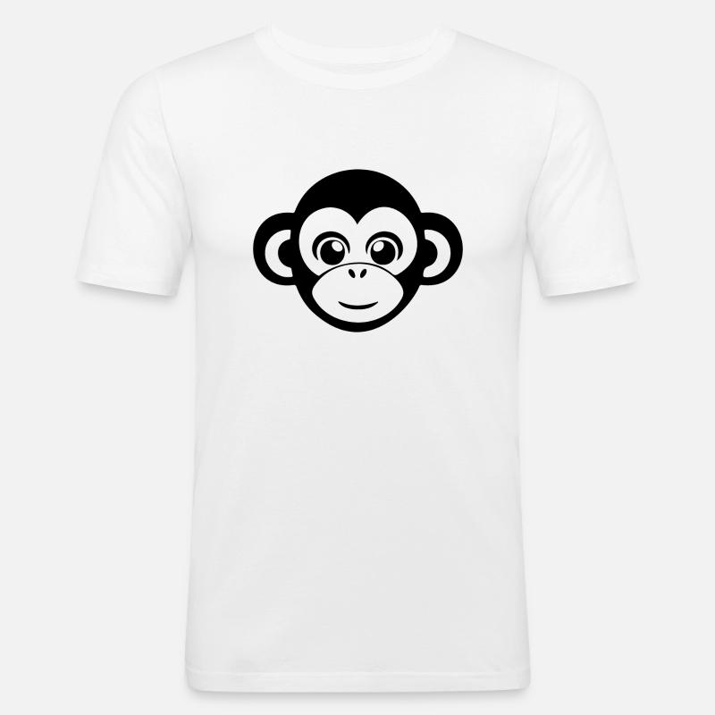 Monkey Monkey Monkey Face Jungle - Men's Slim Fit T-Shirt - white