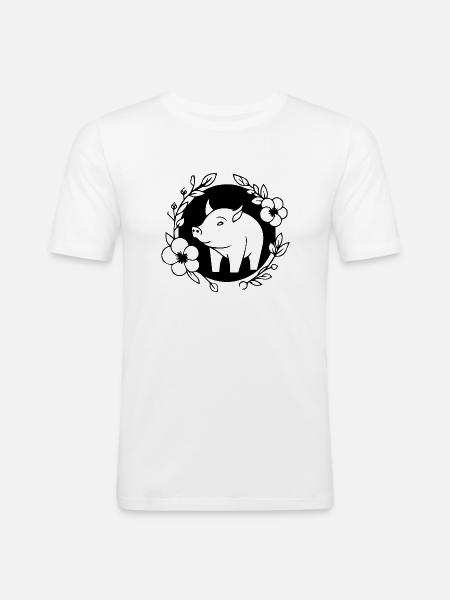 Pig Piggy Sow - Men's Slim Fit T-Shirt - white