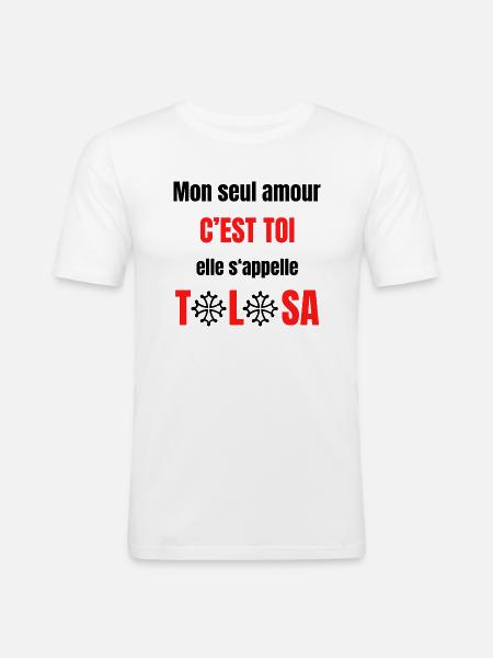 TOULOUSE - T-shirt près du corps Homme - blanc