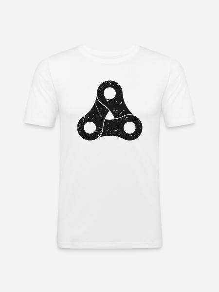 Bicycle chain - Men's Slim Fit T-Shirt - white