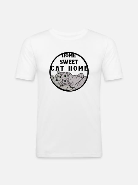 Chats maison chat maison - T-shirt près du corps Homme - blanc