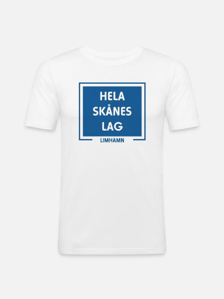 Hela Skånes Lag Limhamn Malmø - Herre Slim Fit T-Shirt - hvid