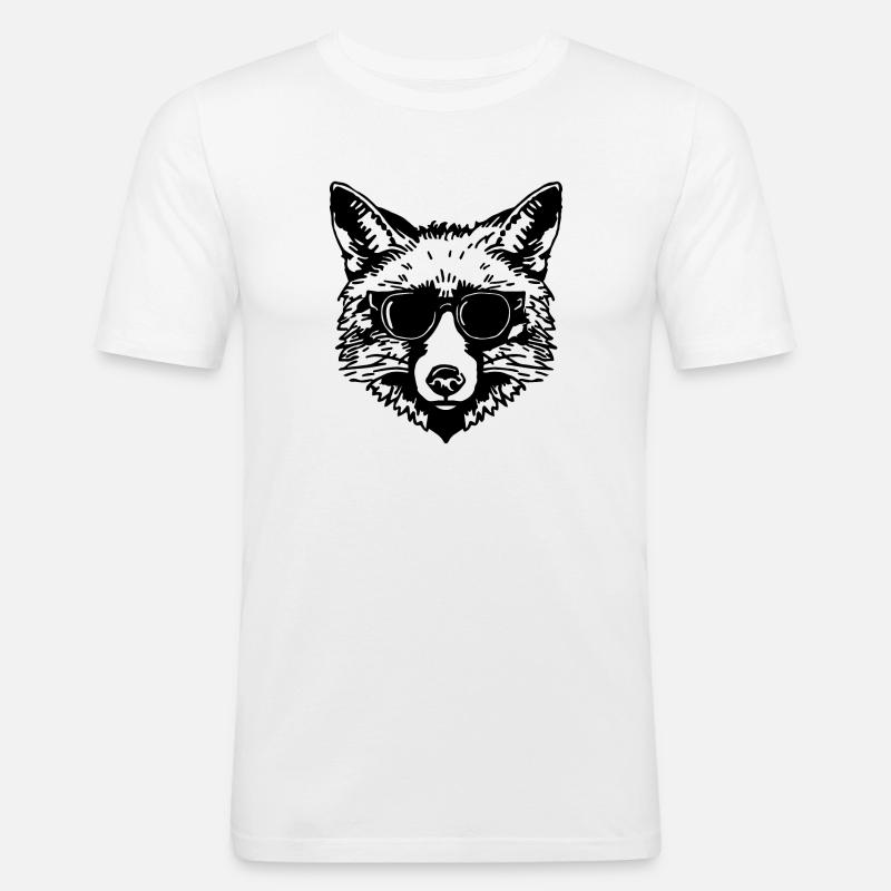 Fox Foxes - Men's Slim Fit T-Shirt - white