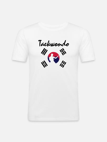 taekwondo - Men's Slim Fit T-Shirt - white