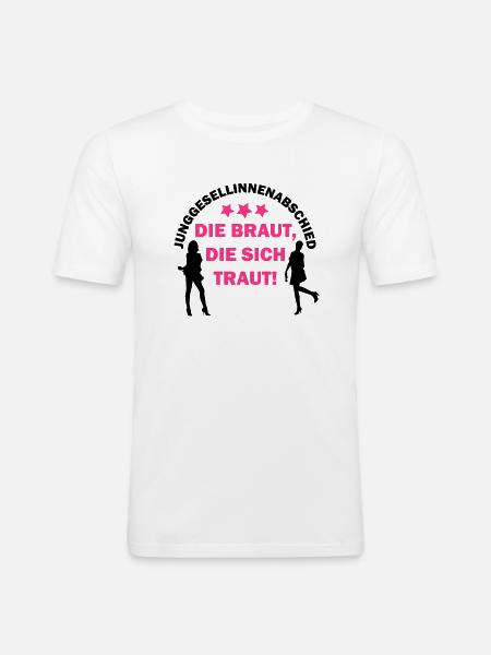 The bride dares! - Men's Slim Fit T-Shirt - white