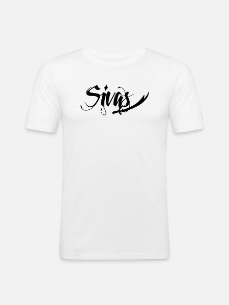 Alevi sword Sivas - Men's Slim Fit T-Shirt - white