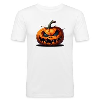 Happy Halloween blank - Men's Slim Fit T-Shirt - white - Front - Nik (191cm)