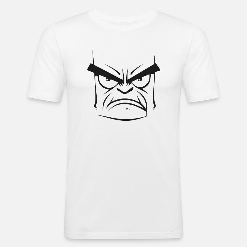 Gretten hode - Slim Fit T-skjorte for menn - hvit