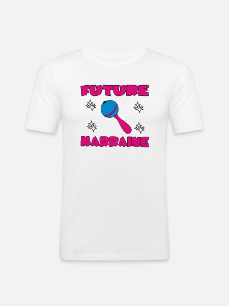 FUTURE MARRAINE - T-shirt près du corps Homme - blanc