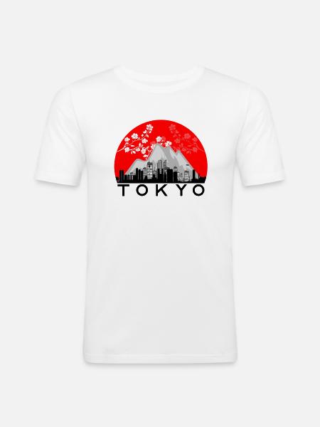 Tokyo - Men's Slim Fit T-Shirt - white