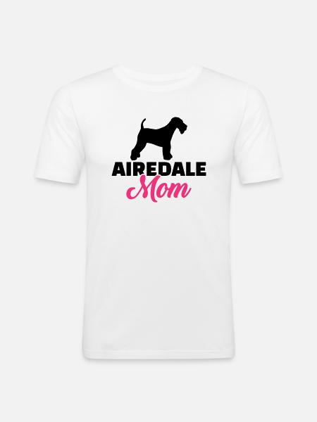 Airedale Terrier - Men's Slim Fit T-Shirt - white