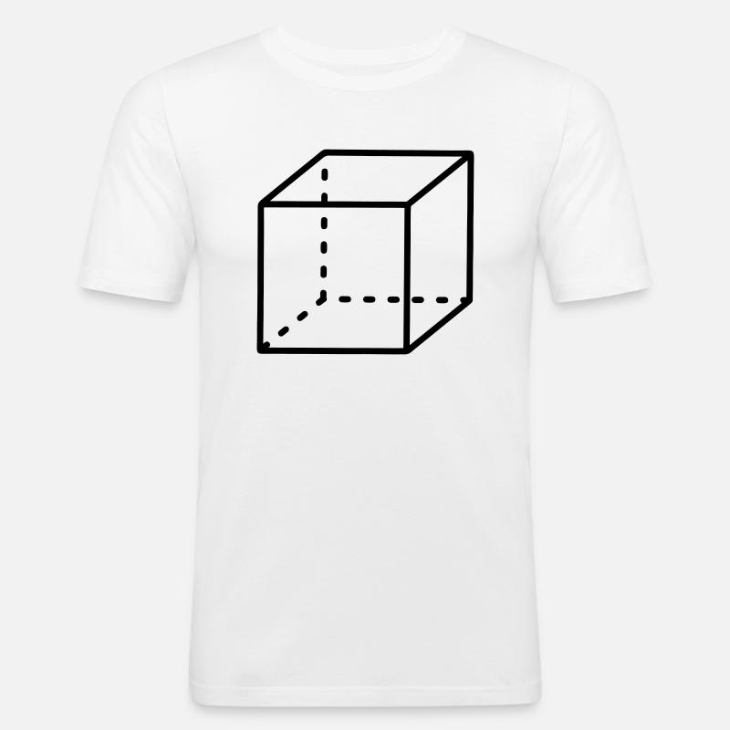 Cube Math - Men's Slim Fit T-Shirt - white