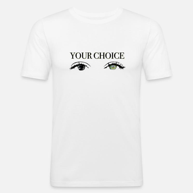 Your Choice - climate change - Männer Slim Fit T-Shirt - Weiß