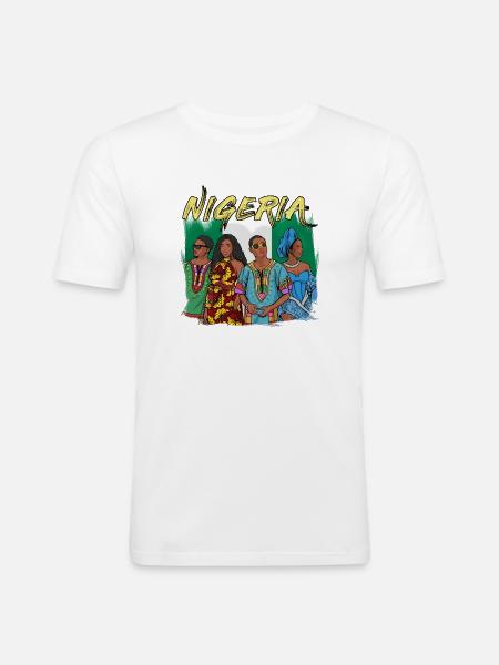 Nigeria Nigeriaanse Vlag Pride I Gift - Mannen slim fit T-shirt - wit