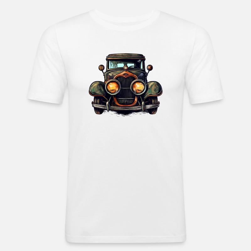 Oldtimer sind eine Augenweide - Männer Slim Fit T-Shirt - Weiß
