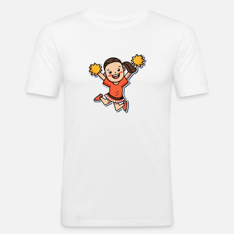 Cheerleader Mädchen Geschenk - Männer Slim Fit T-Shirt - Weiß