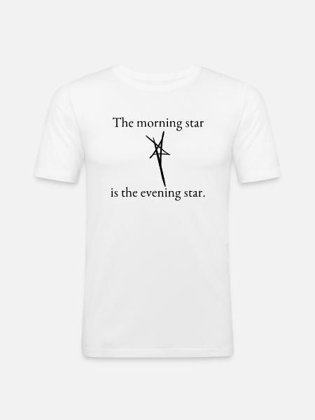 The morning star is the evening star - Men's Slim Fit T-Shirt - white