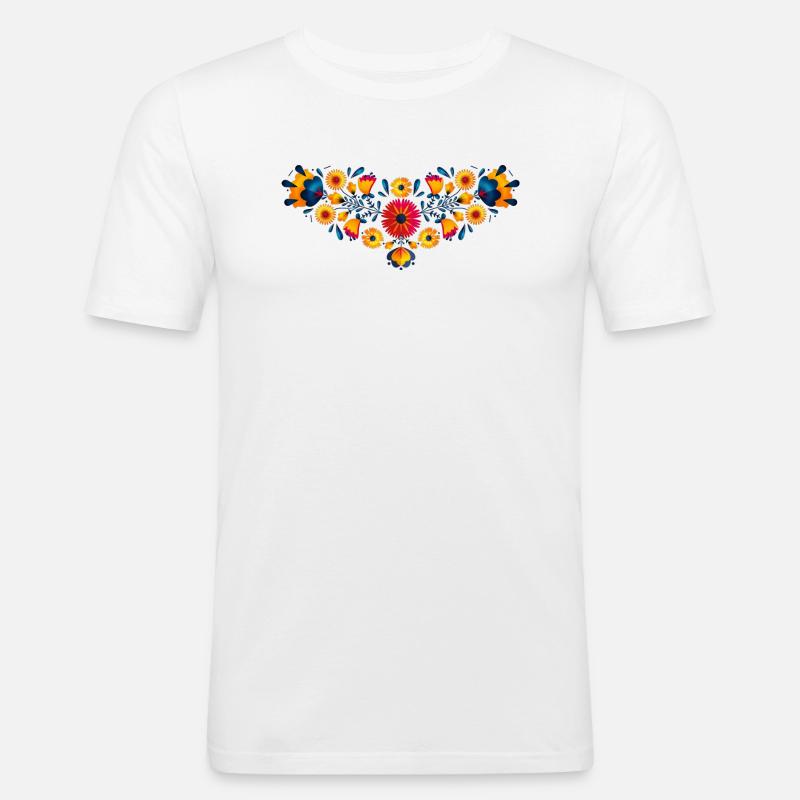 COMPOfiori2 - Männer Slim Fit T-Shirt - Weiß