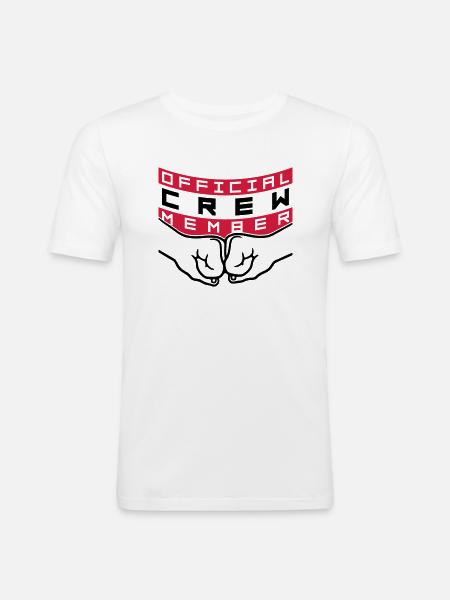 Official crew member - Men's Slim Fit T-Shirt - white