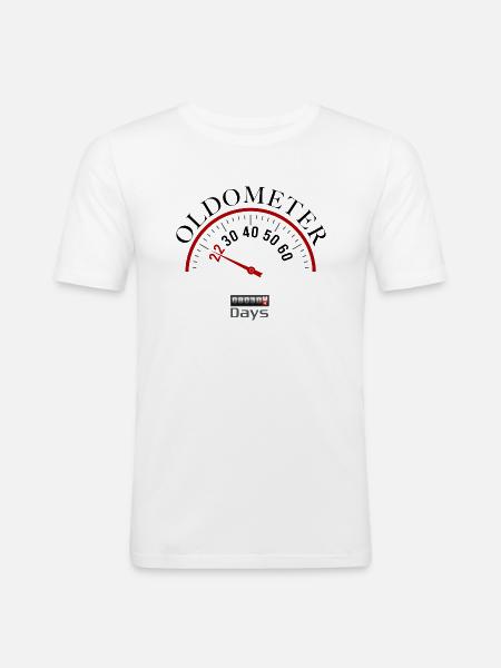 Oldometer 22nd birthday - Men's Slim Fit T-Shirt - white