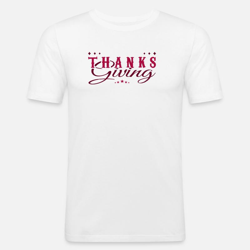Danke Spenden - Männer Slim Fit T-Shirt - Weiß