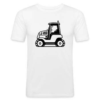 bulldozer - T-shirt près du corps Homme - blanc - Devant - Nik (191cm)
