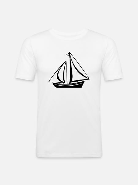 Sailing ship - Men's Slim Fit T-Shirt - white
