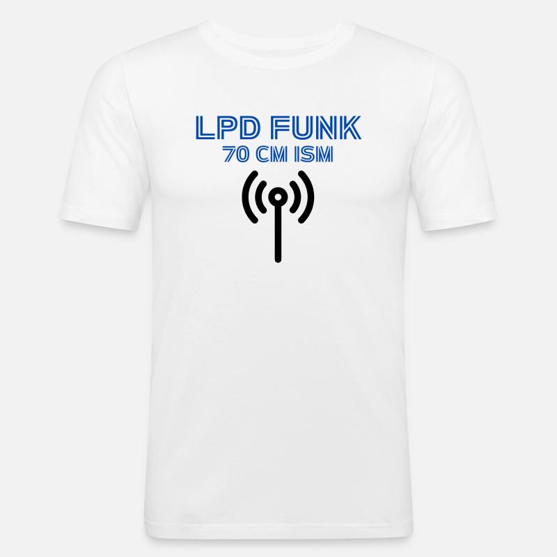 LPD FUNK Operator - Männer Slim Fit T-Shirt - Weiß