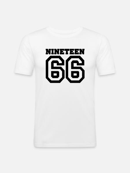 1966 - T-shirt près du corps Homme - blanc