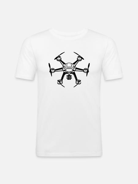 drone - Men's Slim Fit T-Shirt - white
