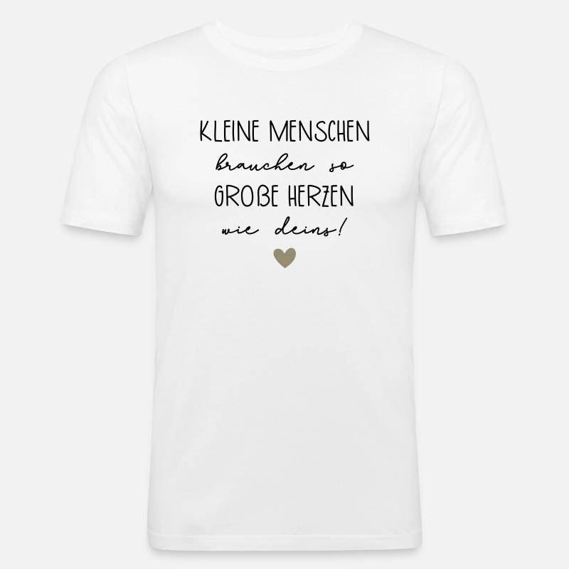 Abschiedsgeschenk Pädagogin - Männer Slim Fit T-Shirt - Weiß
