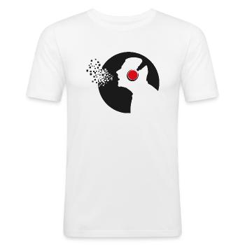 Sänger - Männer Slim Fit T-Shirt - Weiß - Vorne - Nik (191cm)