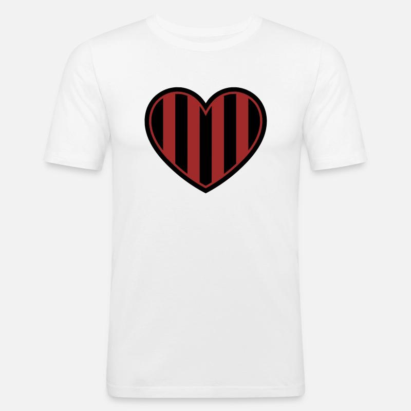 Bromma Herz - Männer Slim Fit T-Shirt - Weiß