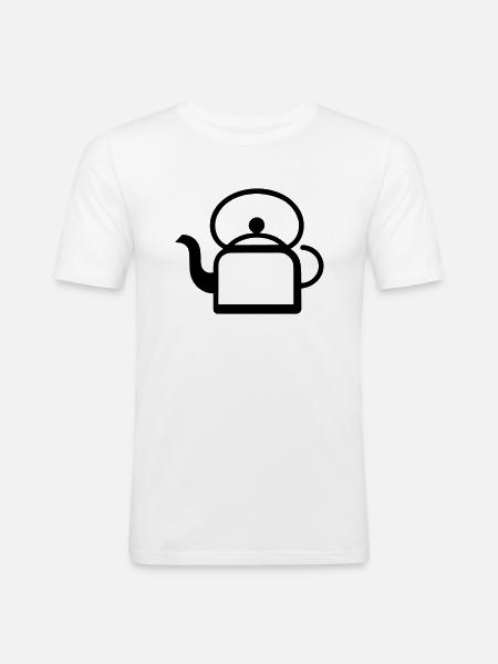 Teapot - Men's Slim Fit T-Shirt - white