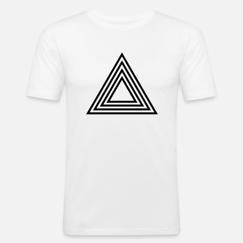 triangle_form - Männer Slim Fit T-Shirt - Weiß