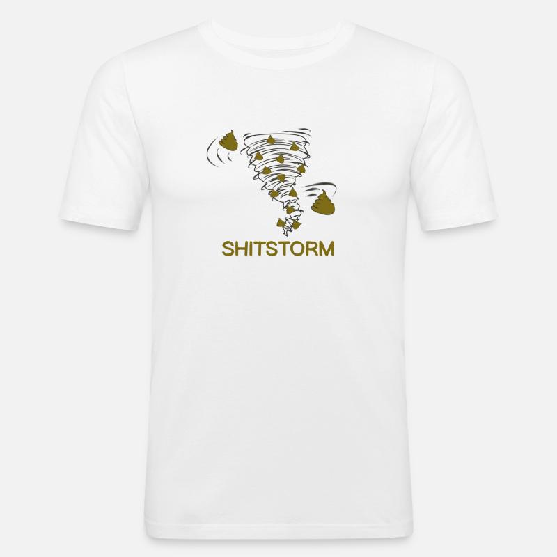 Shitstorm comic literally - Men's Slim Fit T-Shirt - white