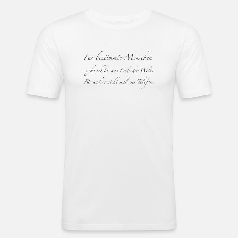 für bestimmte Menschen - Männer Slim Fit T-Shirt - Weiß