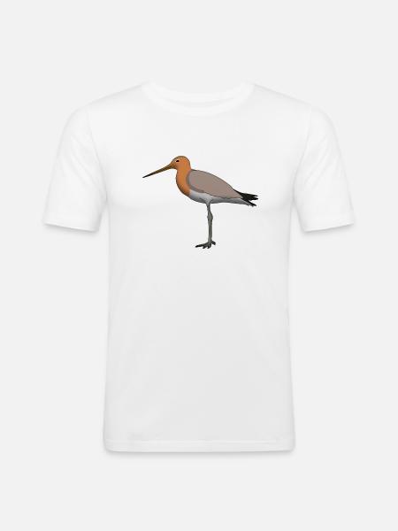 Uferschnepfe - Männer Slim Fit T-Shirt - Weiß