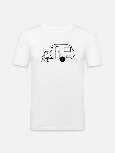 Caravan - Männer Slim Fit T-Shirt - Weiß