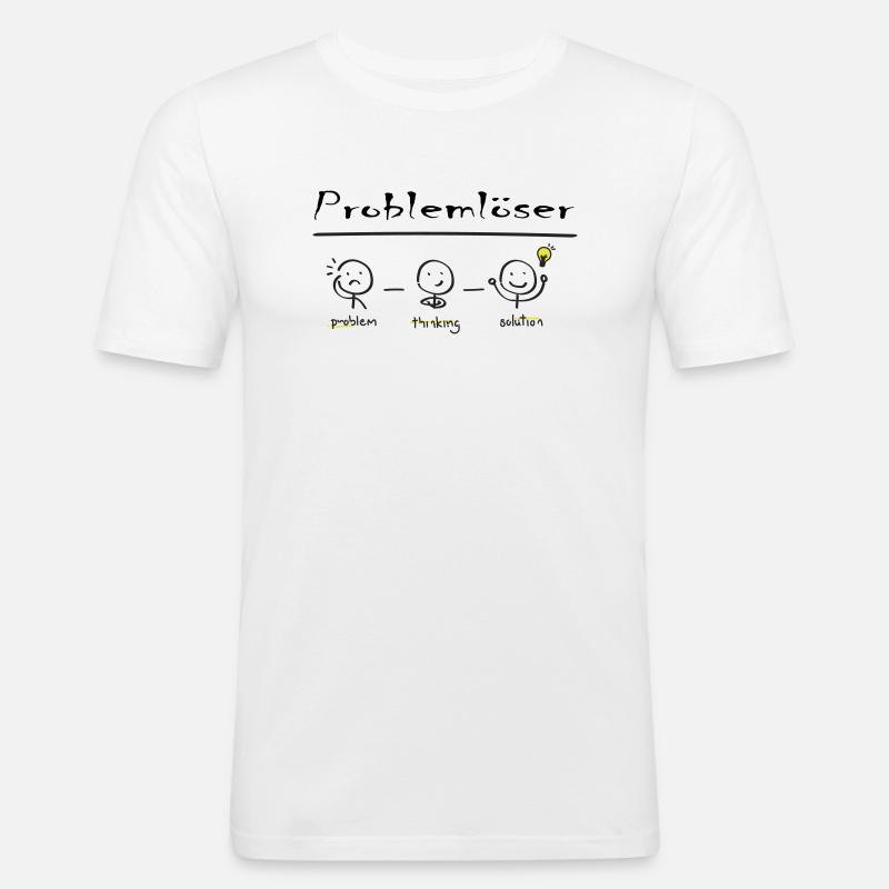 Problemlöser - Männer Slim Fit T-Shirt - Weiß