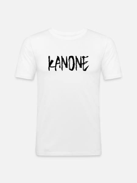 Kanone - Männer Slim Fit T-Shirt - Weiß