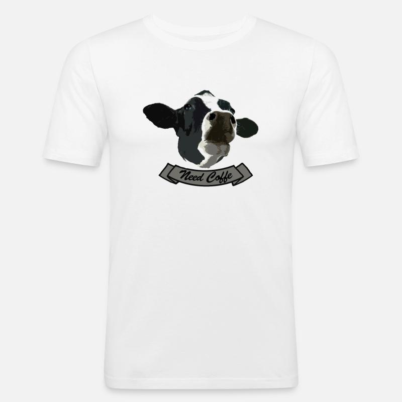 i need coffee - Männer Slim Fit T-Shirt - Weiß
