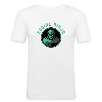 Social Ninja - Men's Slim Fit T-Shirt - white - Front - Nik (191cm)